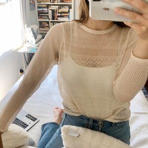 Shimmery lace top